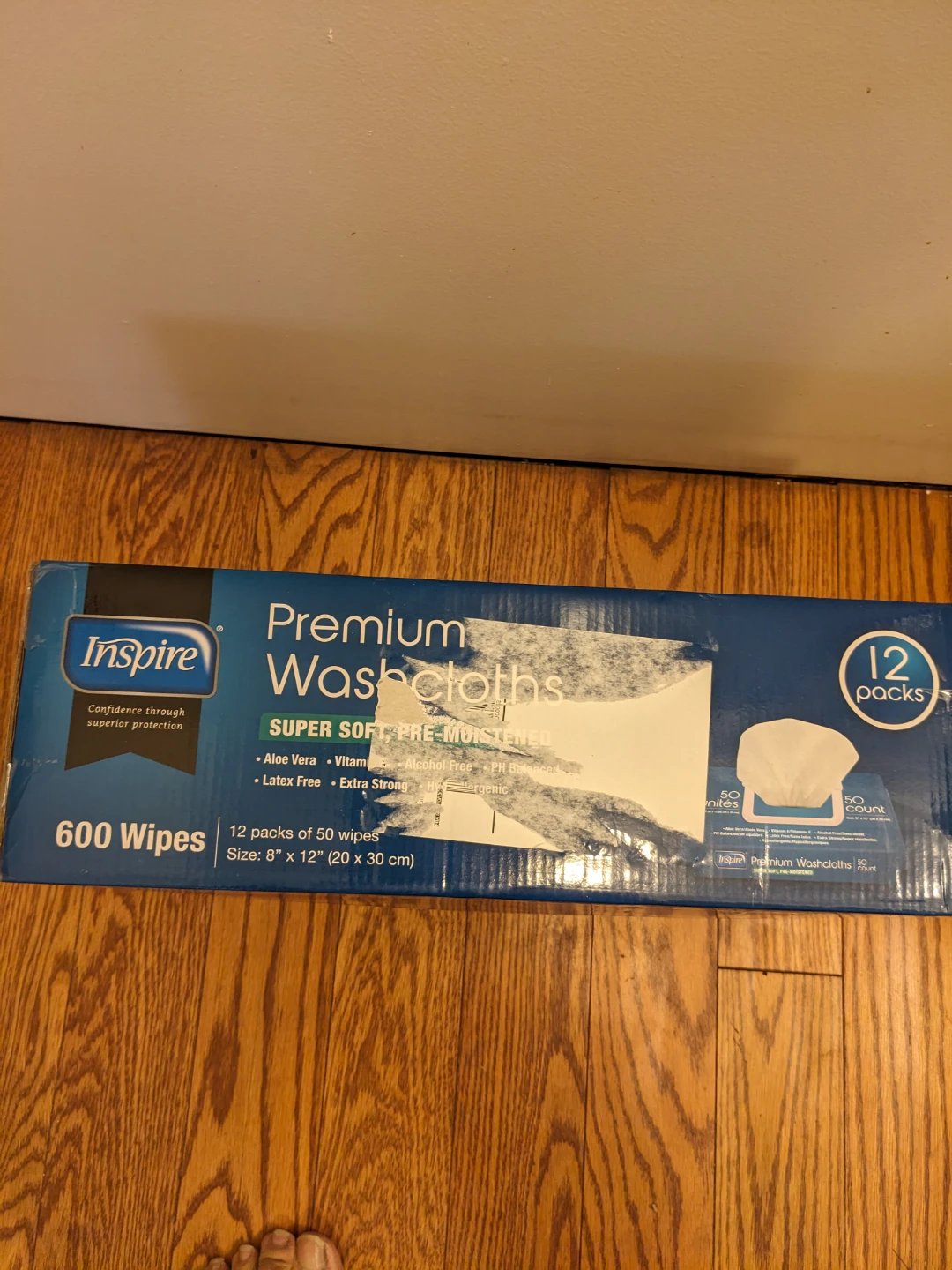 Inspire Premium Washcloths - 600 (12 x 50) Wipes