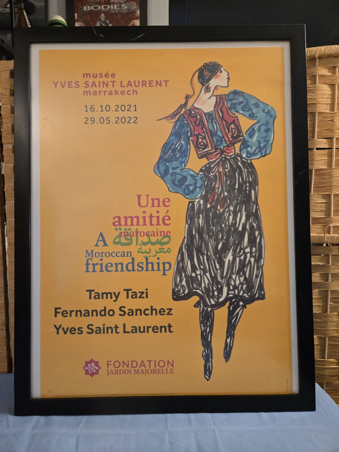 Yves Saint Laurent Marrakech Exhibition Poster in Frame