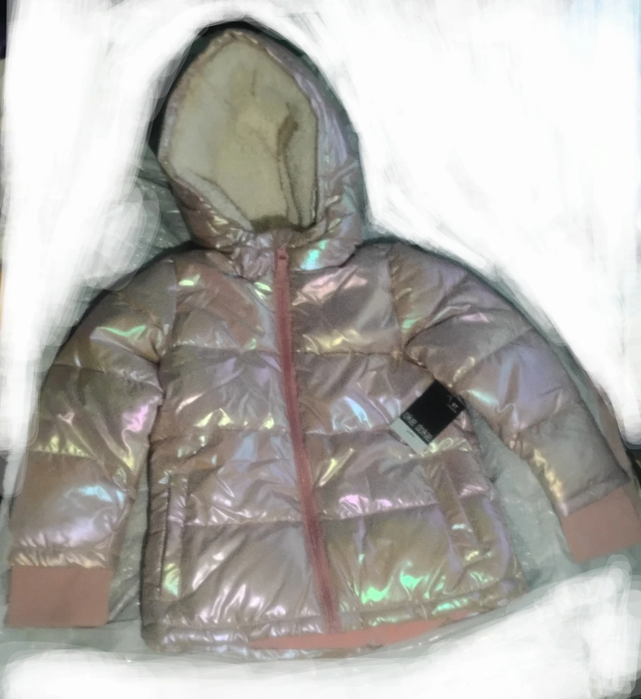 Okie Dokie Iridescent Puffer Jacket