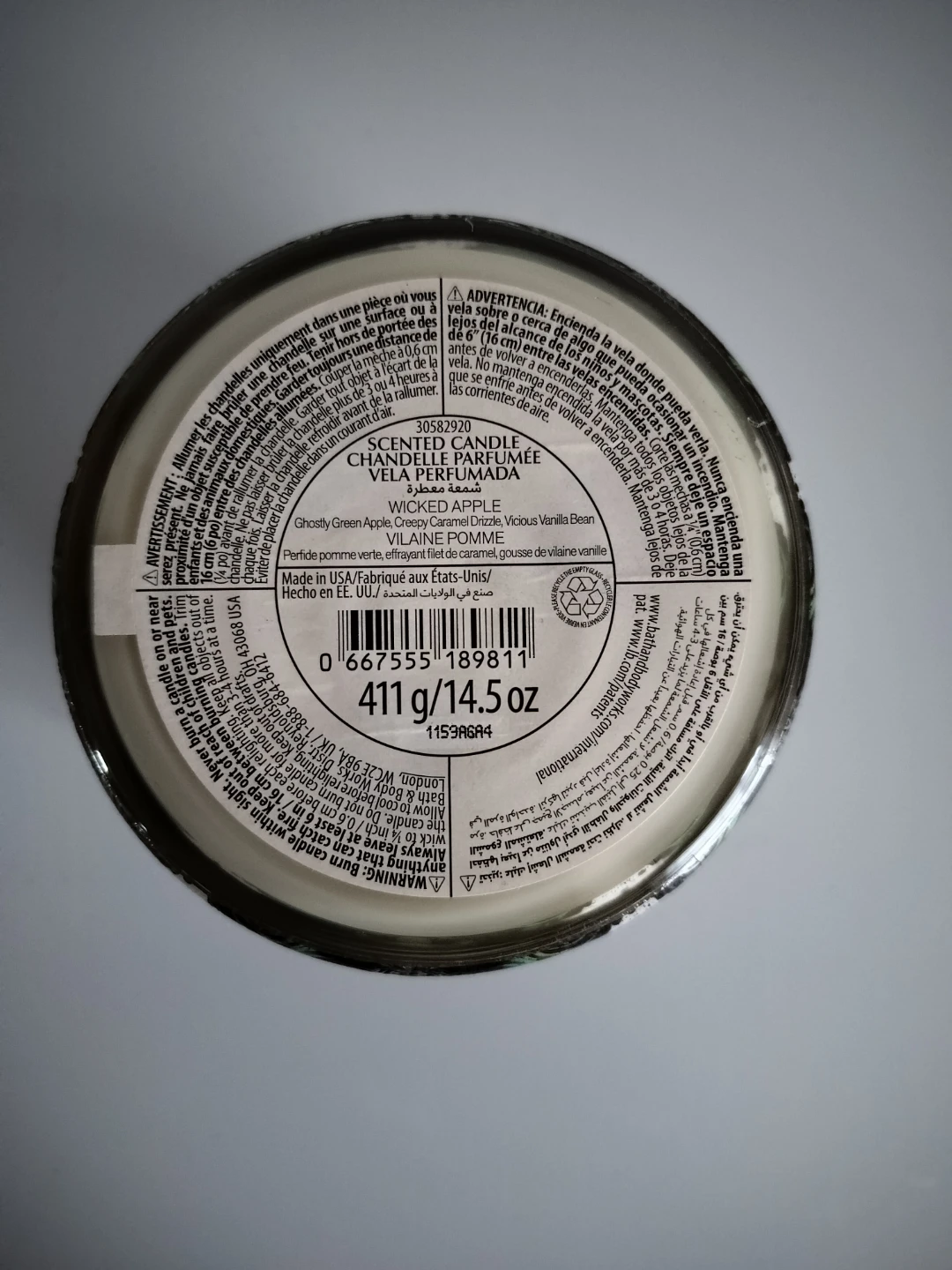 Bath & Body Works WICKED APPLE 3 wick scented candle - photo 4
