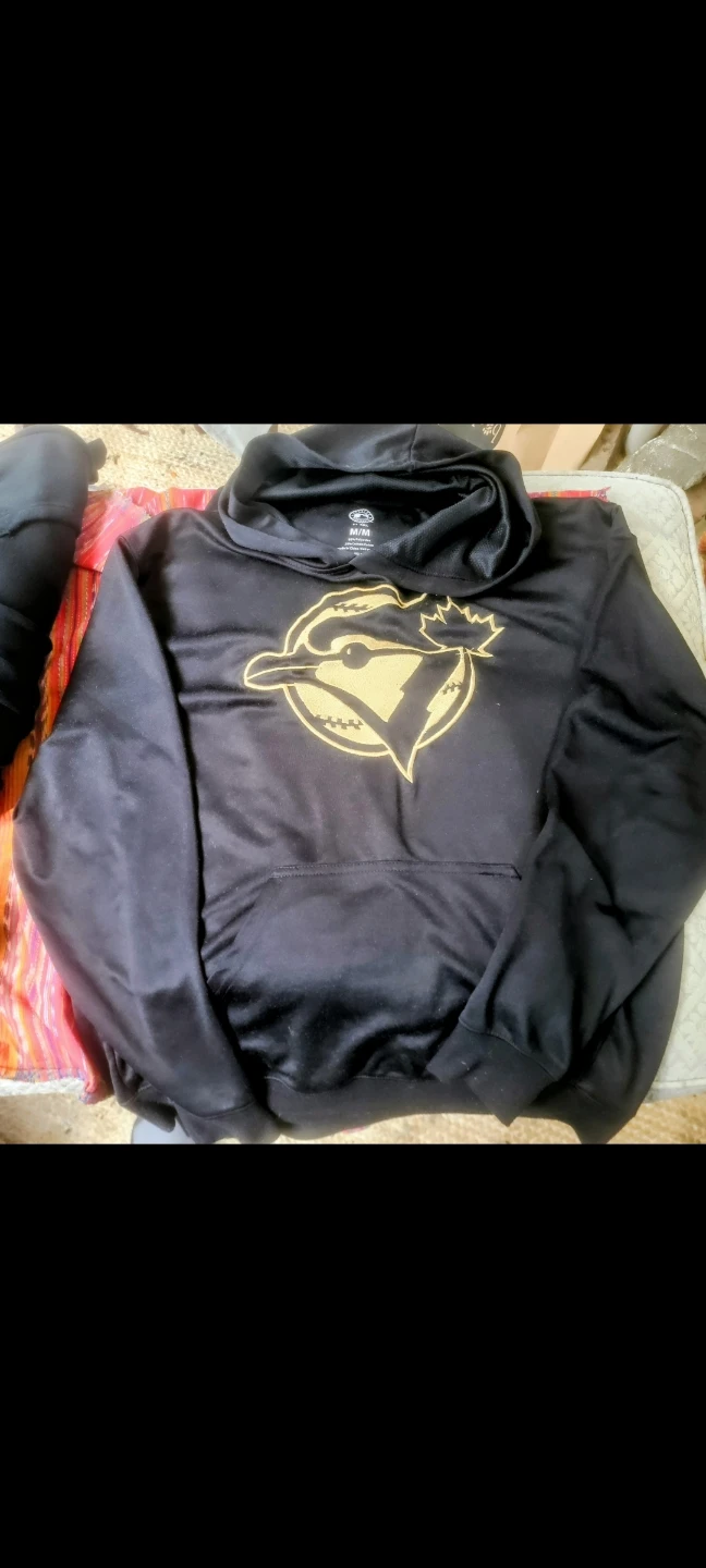 Toronto Blue Jays Black & Gold Hoodie – Size Medium