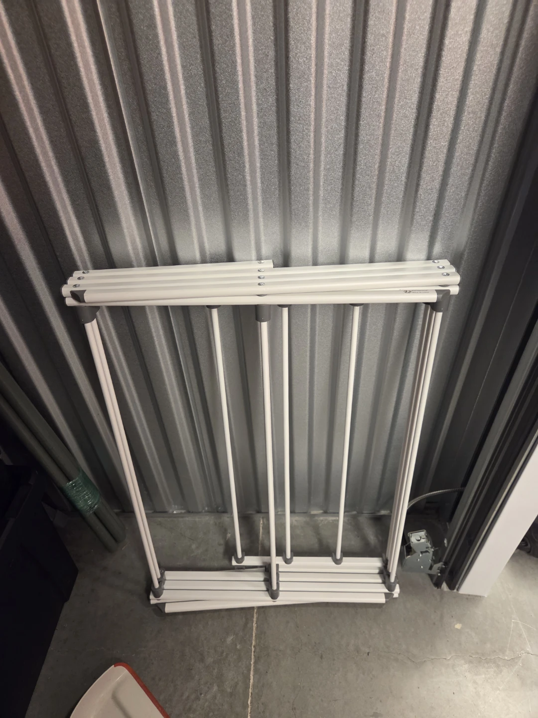 Collapsible White Clothes Drying Rack