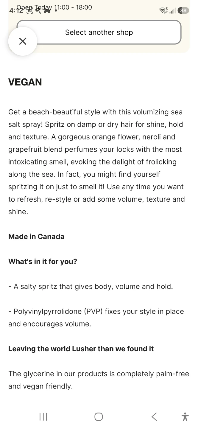 Lush Sea Spray Hair Mist 100ml - photo 2