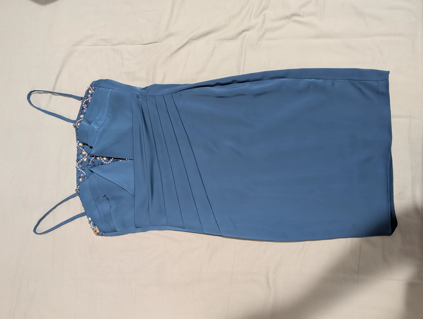 Blue Beaded Cocktail Dress - photo 5