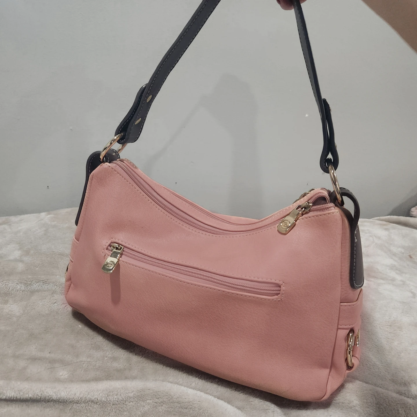 🍑Y2K B.lush Pink leather hobo Bag - photo 2