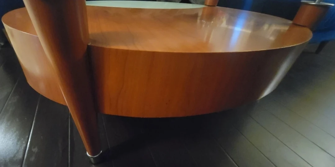 Modern Glass and Wood Coffee Table - photo 5