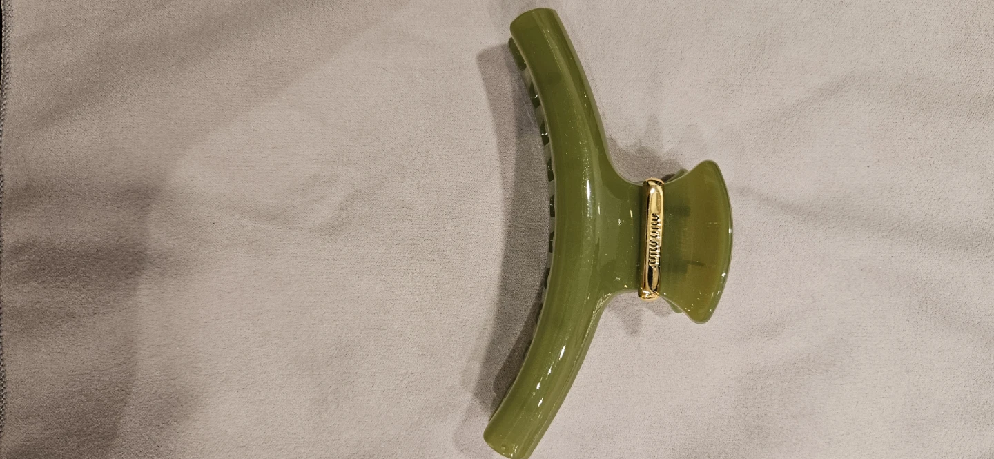 Olive Green Hair Claw - photo 2