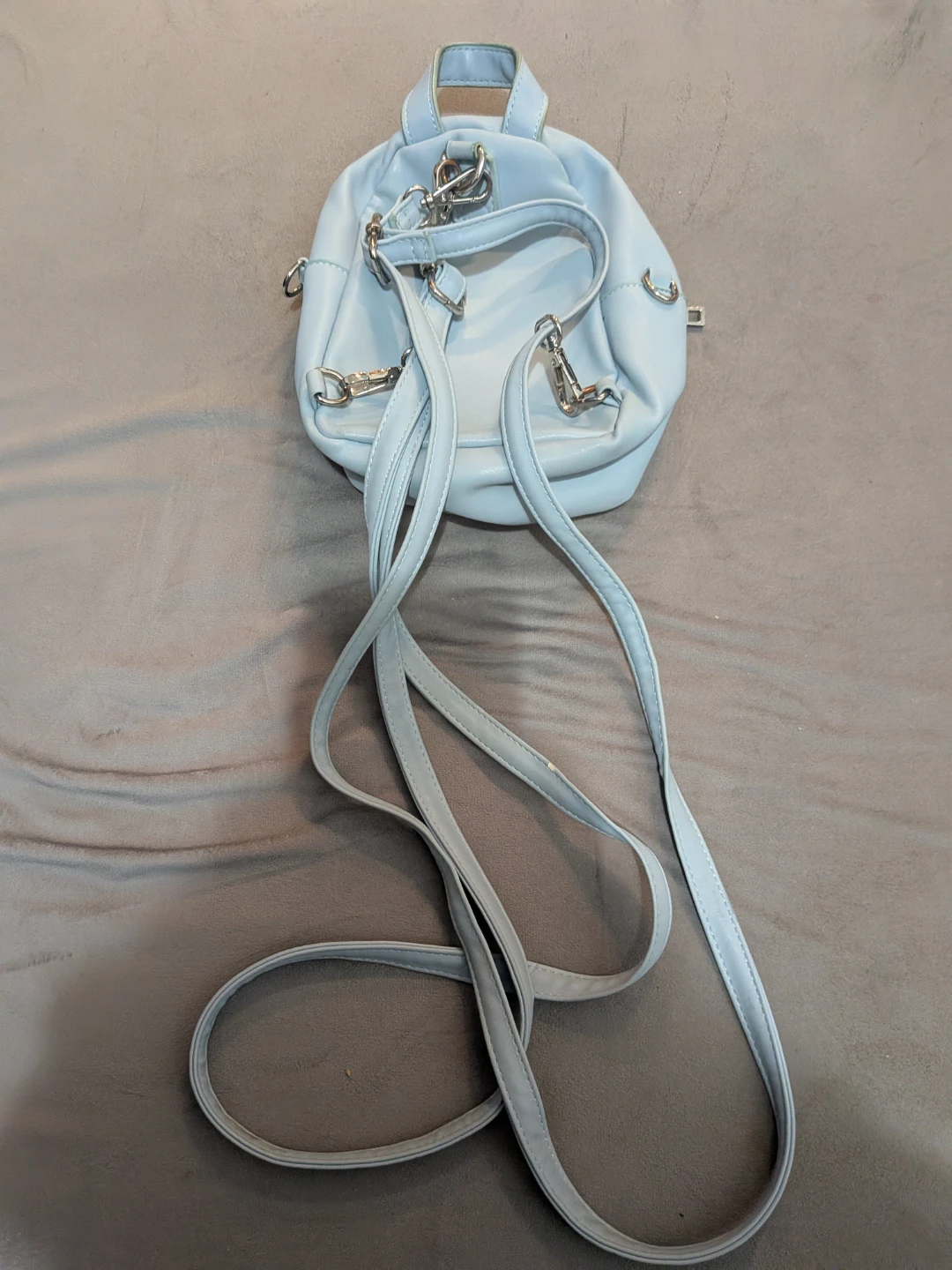 Light Blue Crossbody Mini Backpack - Grossi - photo 2