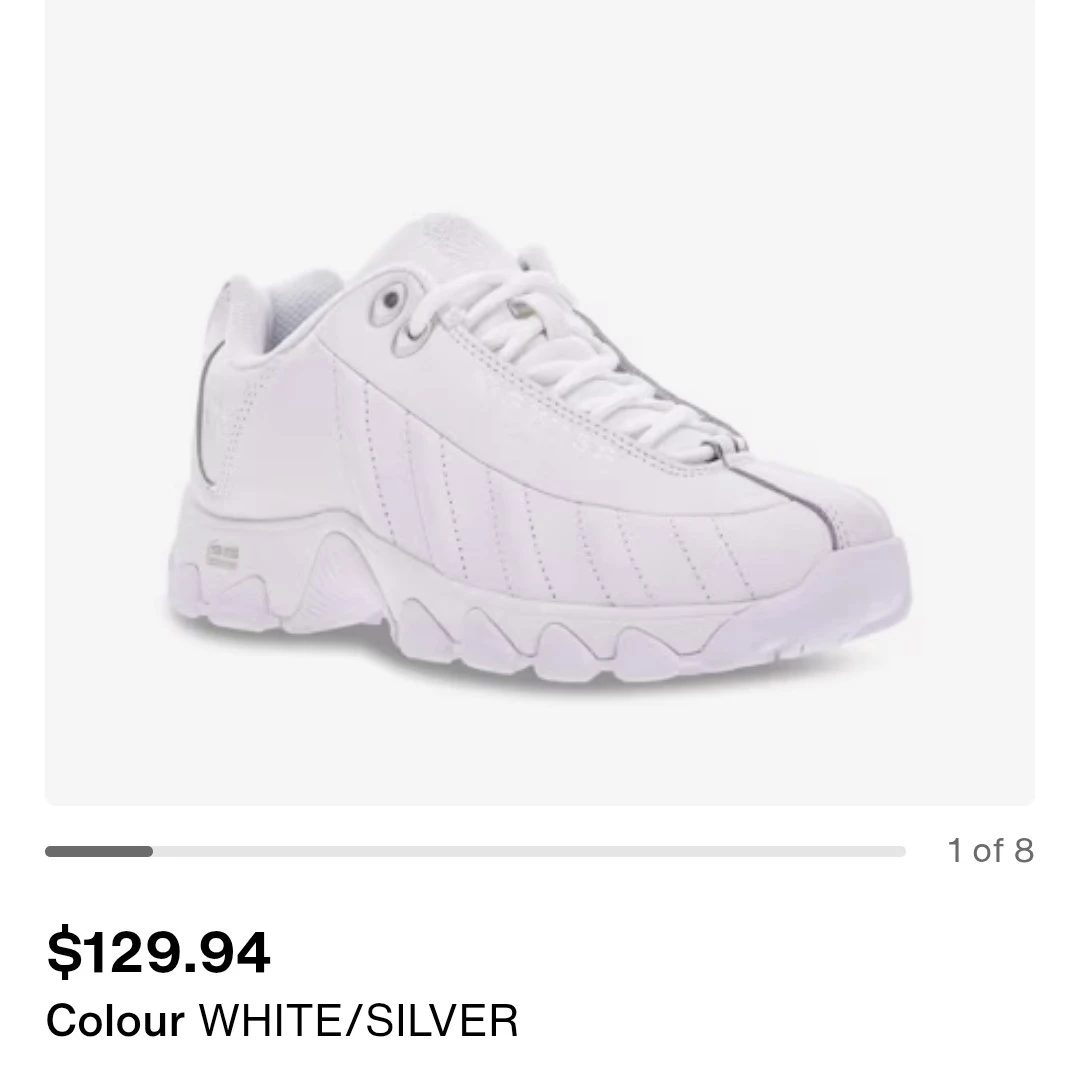 Size 9.5 K-Swiss White and Peach Sneakers