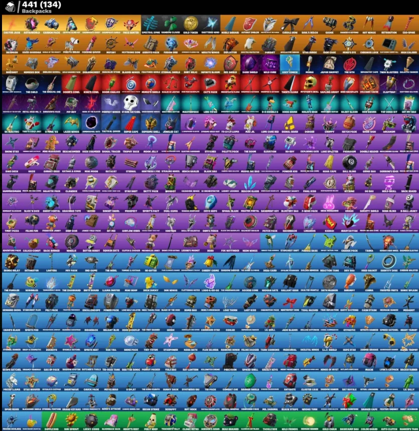 Fortnite Account with 448 Skins and 441 Backpacks - photo 3
