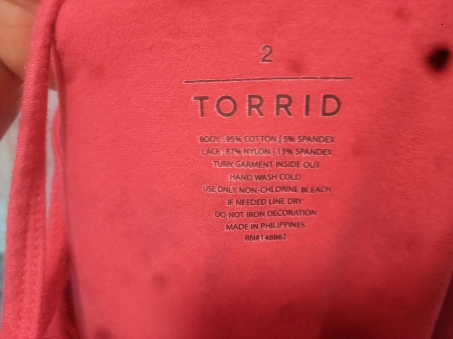 Torrid red lace camisole - photo 2