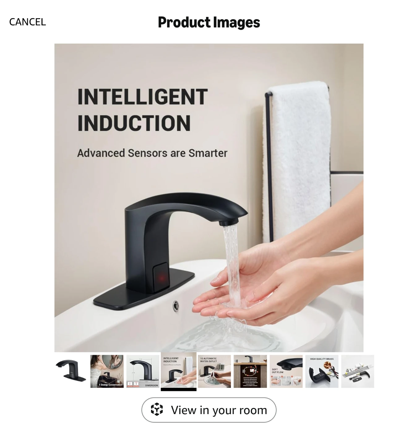 BODQEMR Automatic Motion Sensor Bathroom Faucet - photo 4