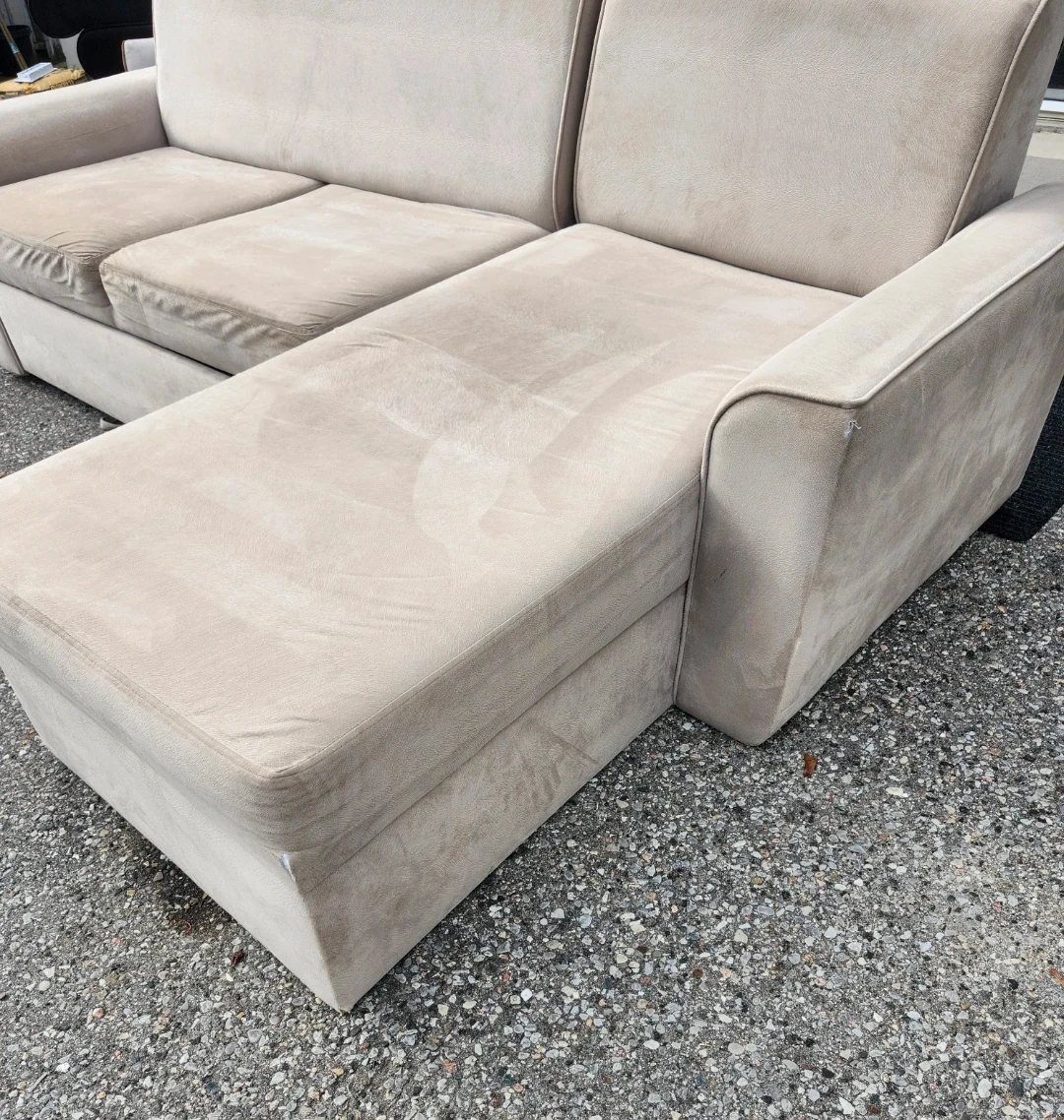 Beige Sectional Sofa bed with Chaise - photo 5