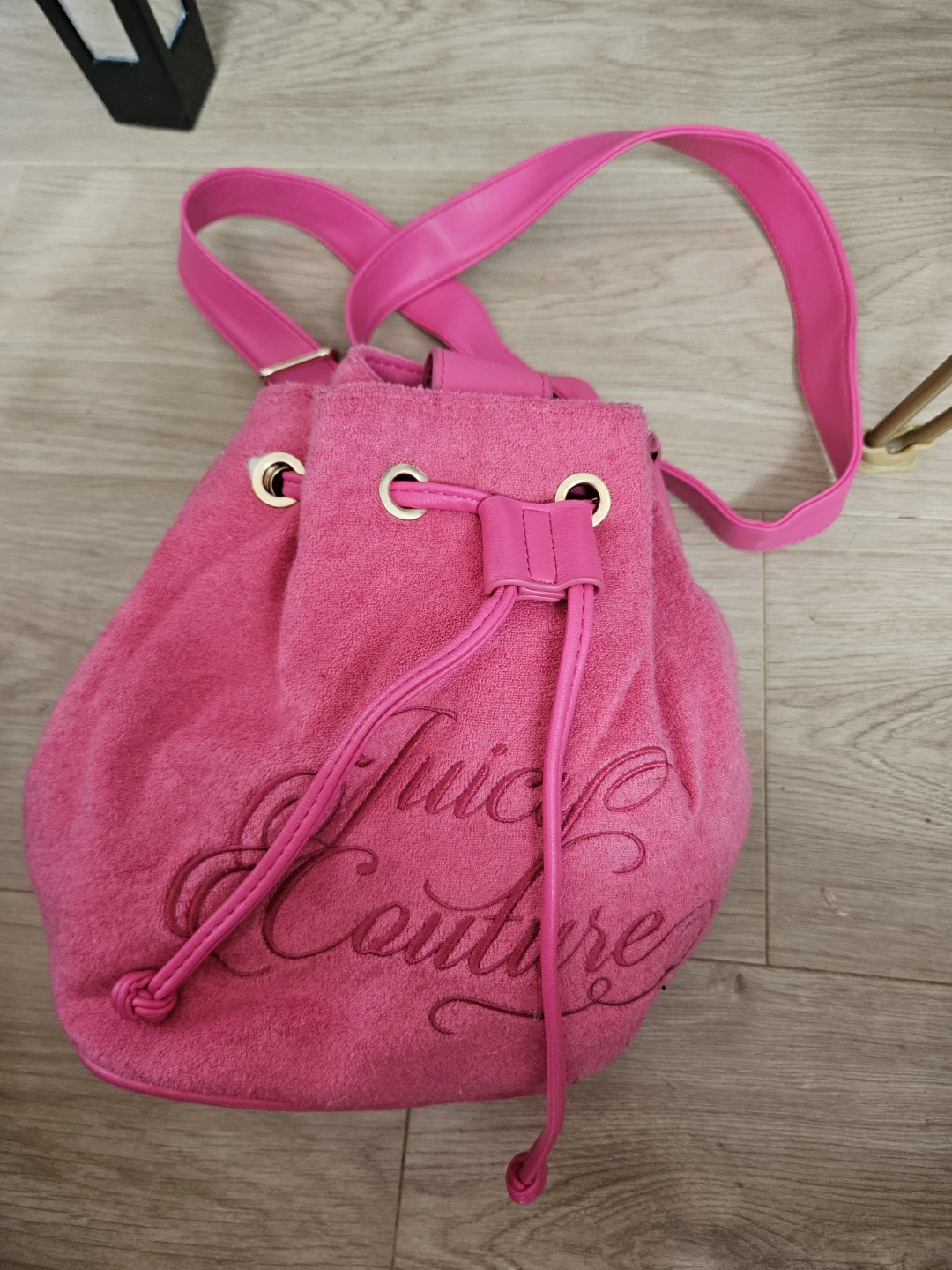 Juicy Couture Pink Velour Backpack