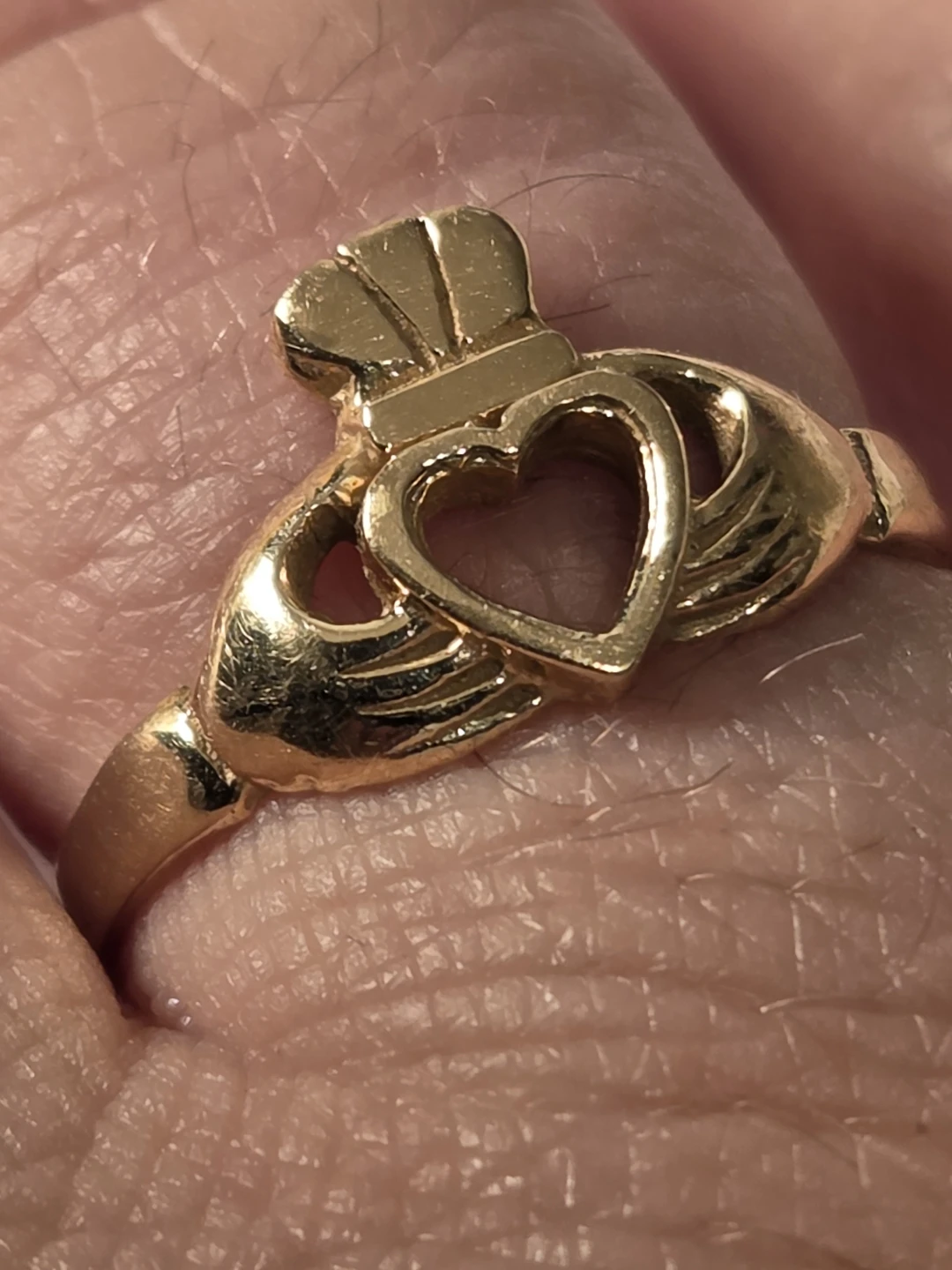 10k solid gold ring and earings gold filled - photo 2