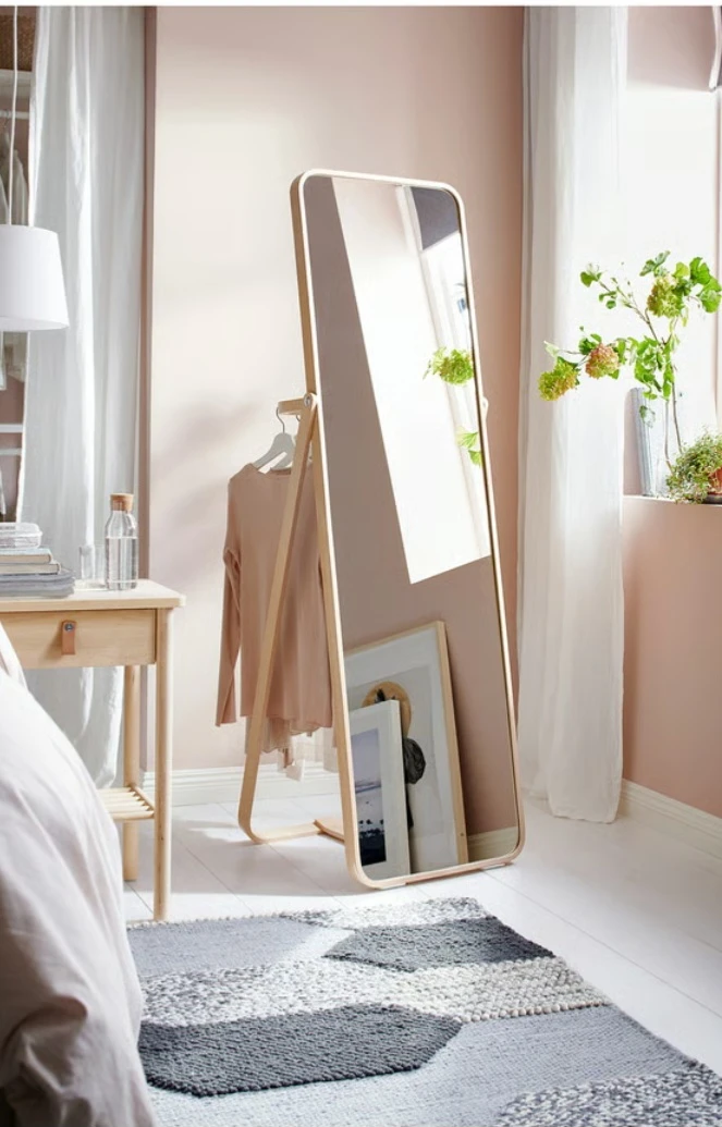 IKEA IKORNNES Standing mirror, ash