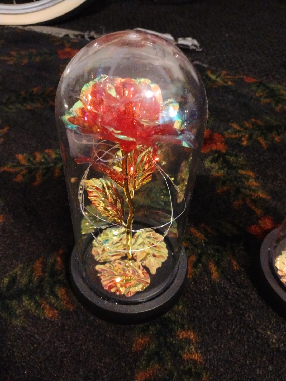 LED Rose in Glass Dome