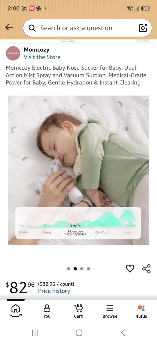 New Momcozy Electric Baby Nose Sucker for Baby, Dual-Action Mist