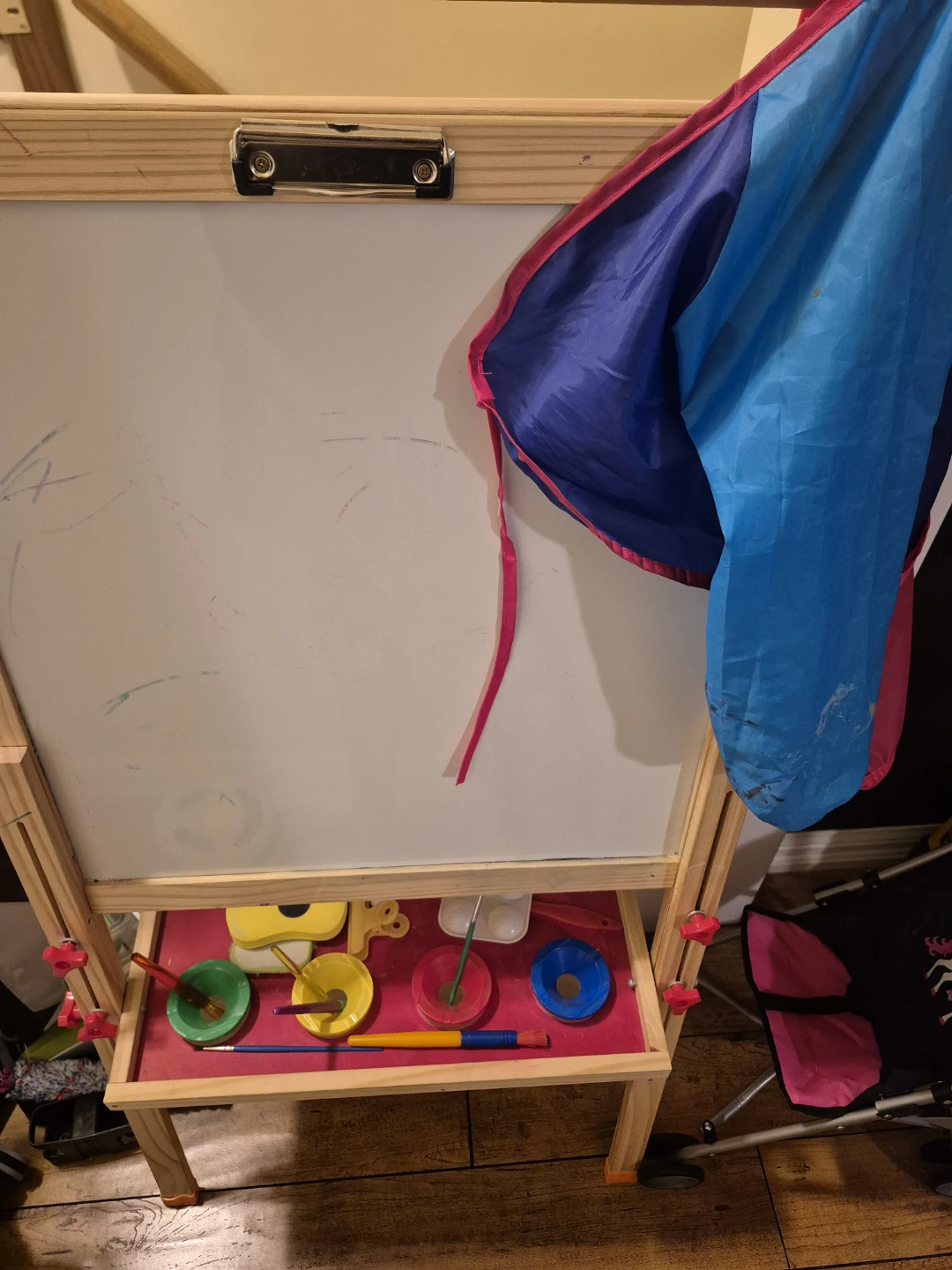 Art Easel with Chalkboard & Whiteboard
