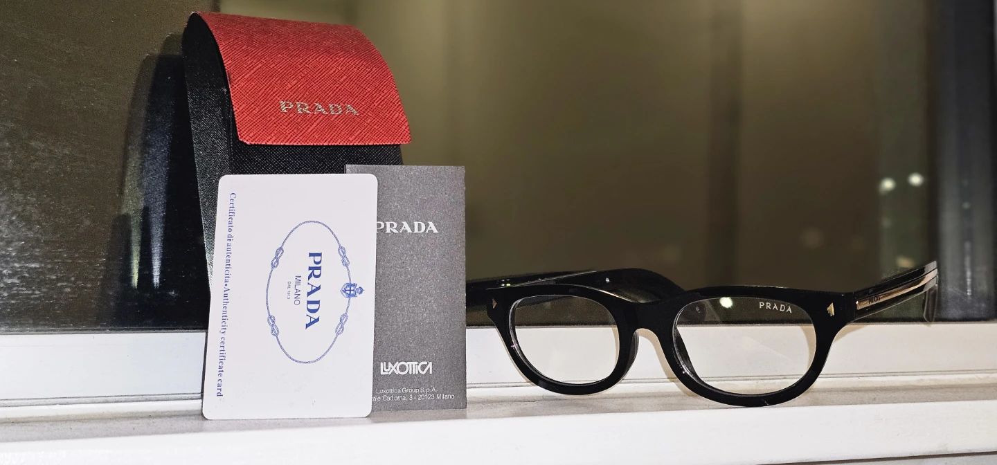 Prada Black Eyeglasses with Case and Authenticity Card - photo 4