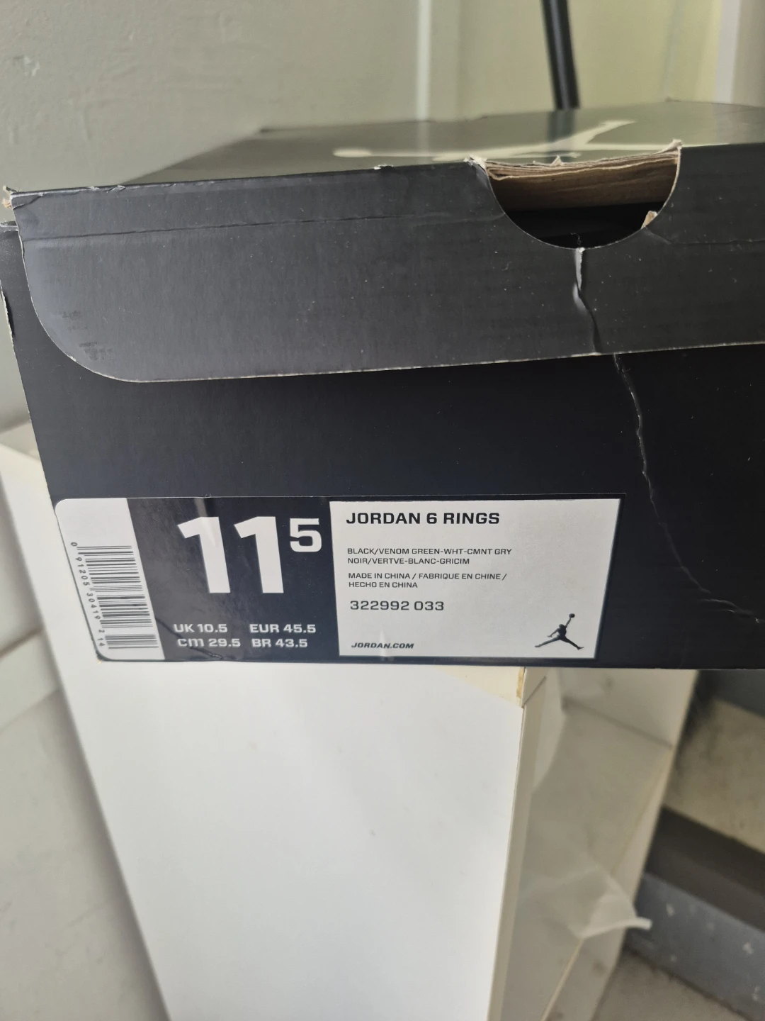 Jordan 6 Rings Black Venom Green Size 11.5 - photo 5