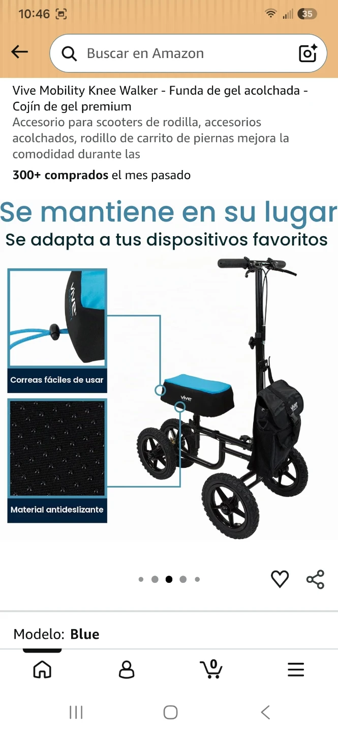 Vive Mobility Knee Walker Gel Cushion Cover - photo 4