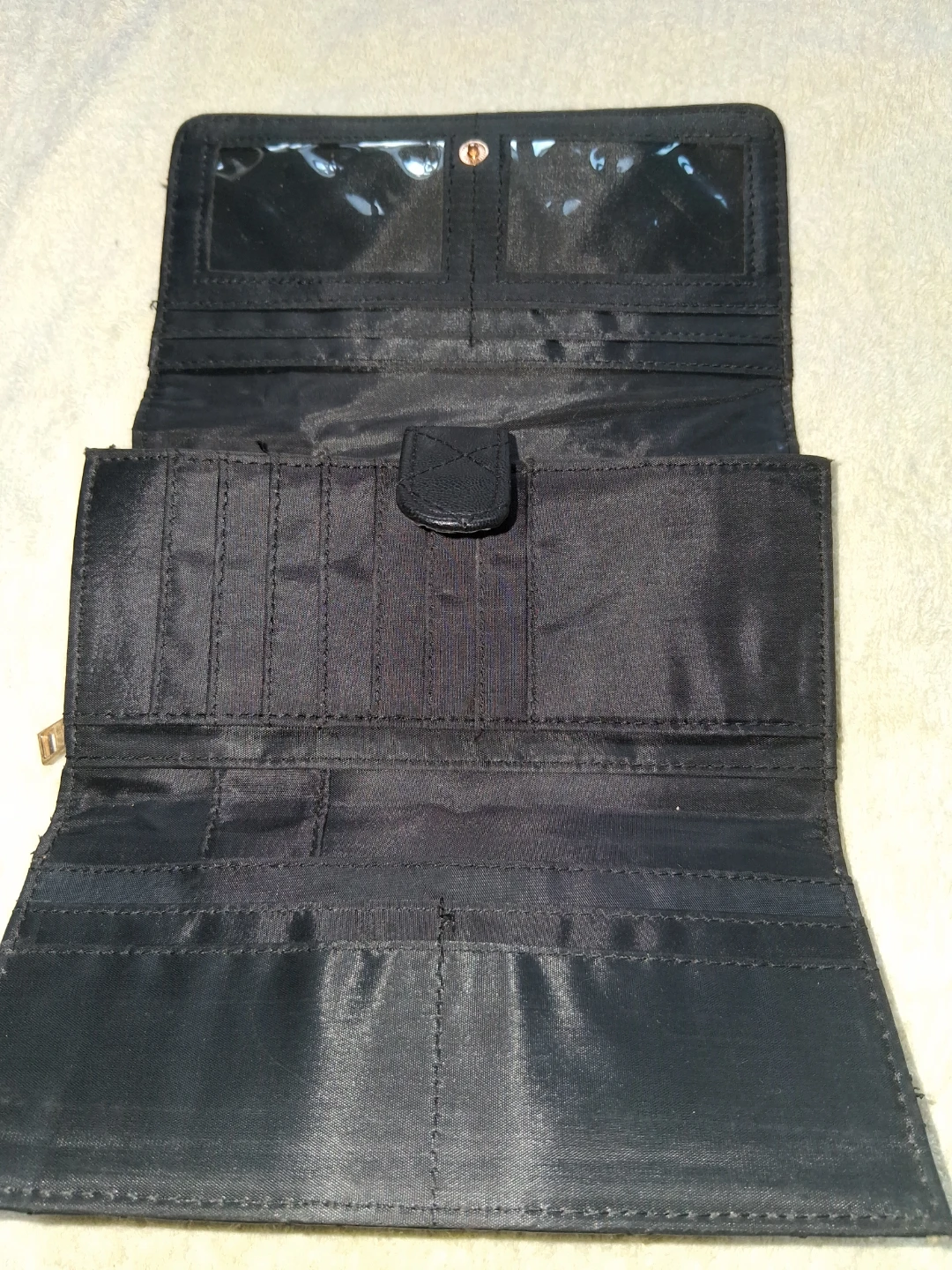 Black Quilted Long Wallet - photo 3