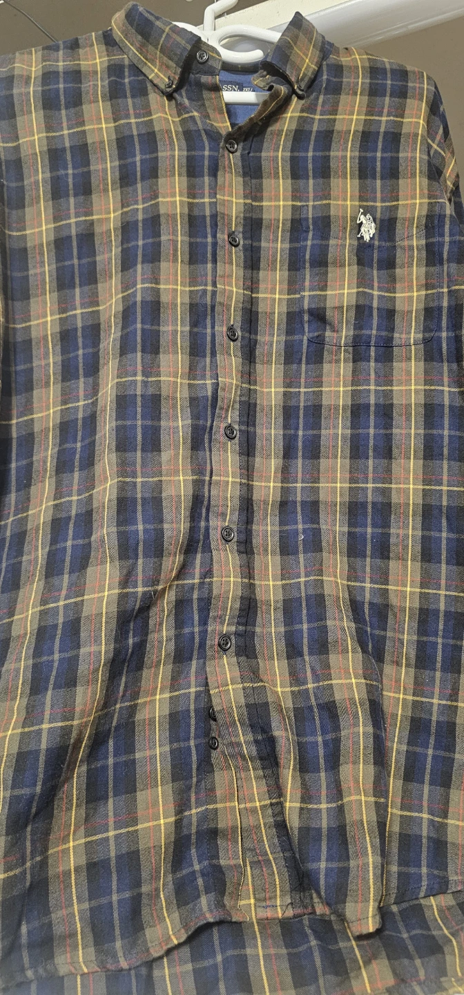 U.S. Polo Assn. Plaid Shirt 2XL