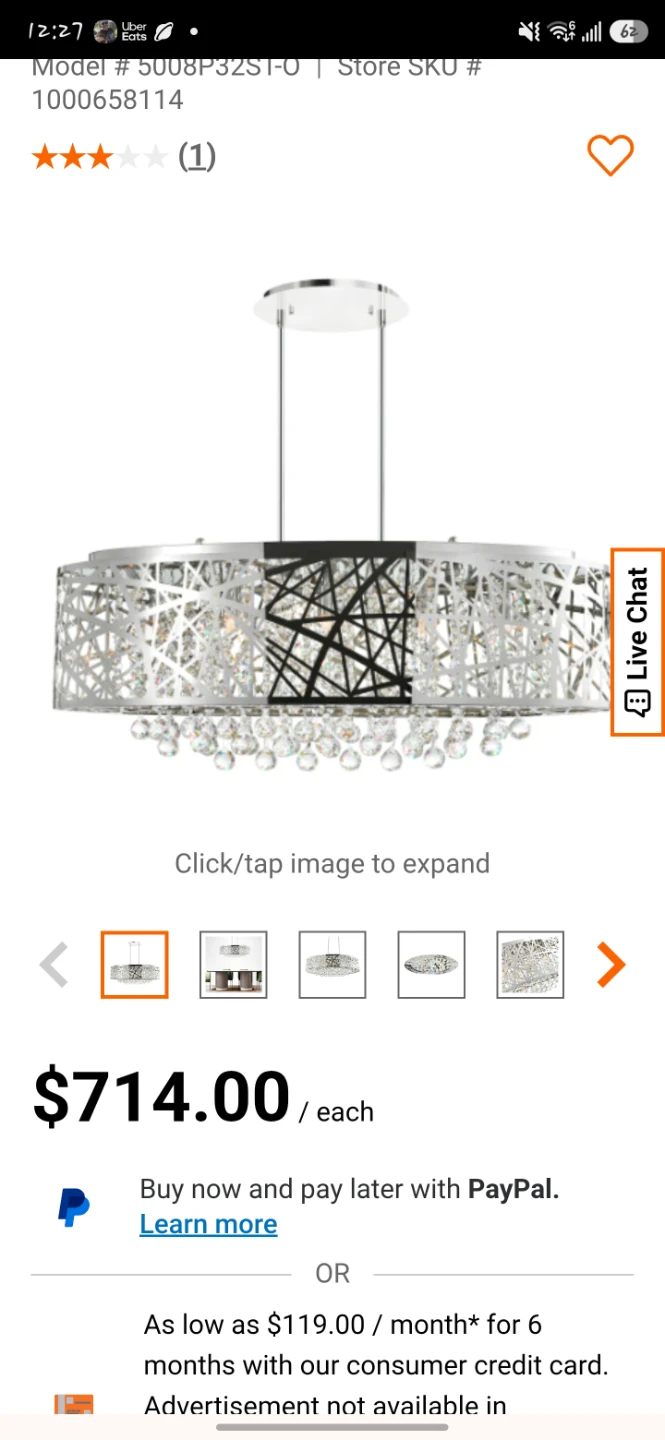 ✨ ET2 "Inca" 9-Light Crystal Oval Pendant Chandelier