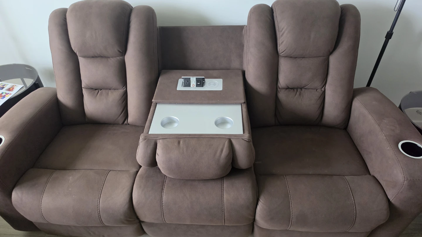 Brown Reclining Sofa and Chair Set - photo 4