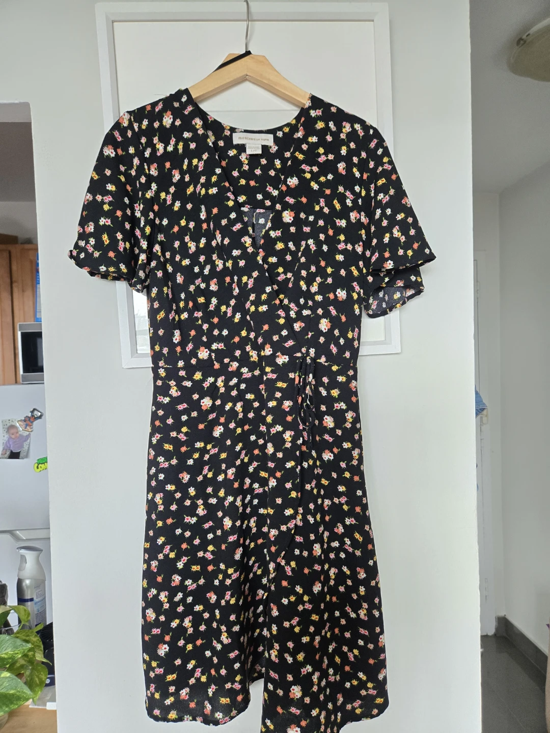 Monteau Los Angeles Floral Wrap Dress