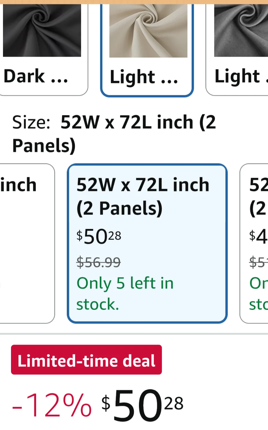 2 sets Deconovo 2-Panel Curtain Set - photo 2