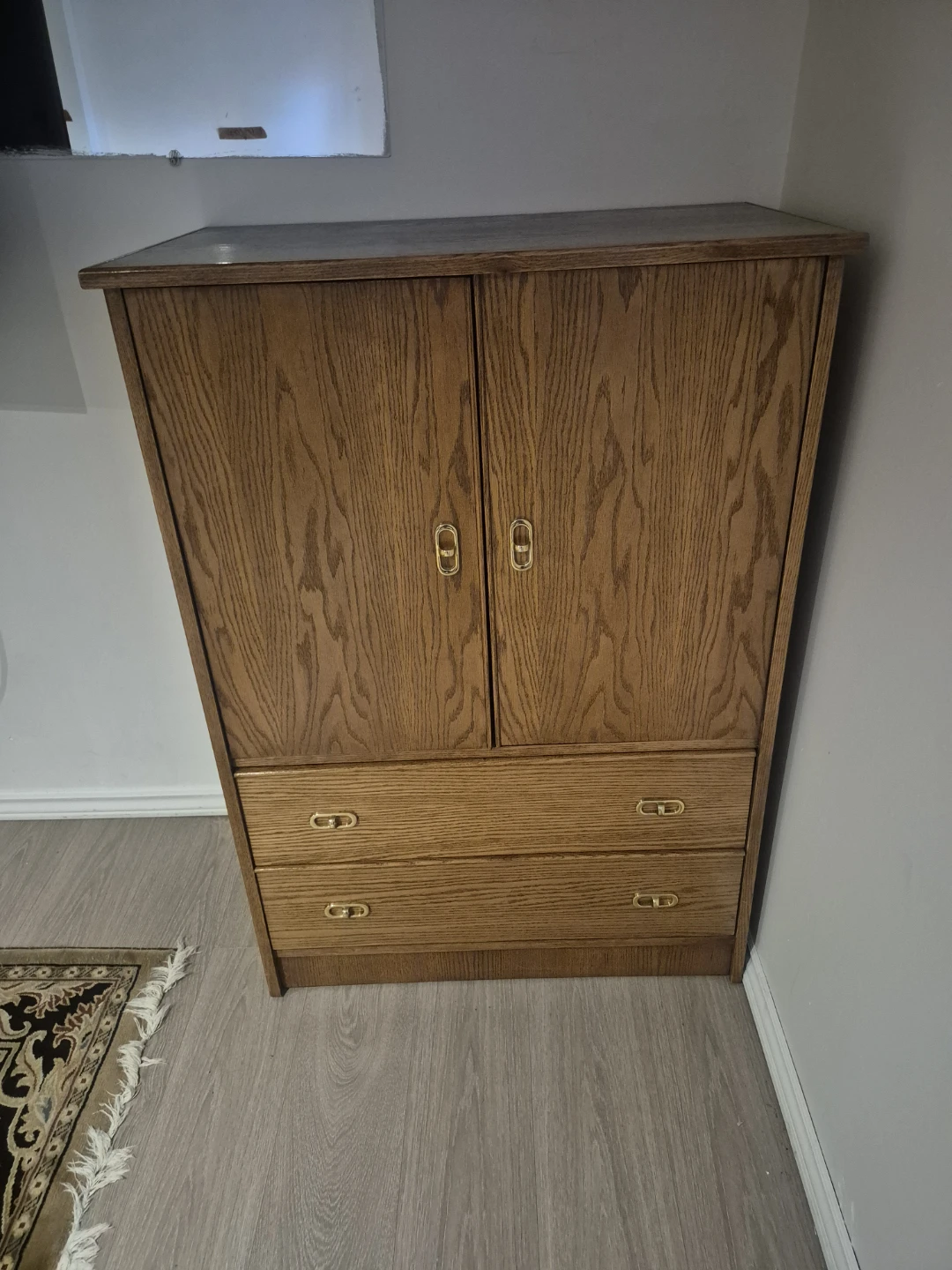 Wooden Armoire with Drawers
