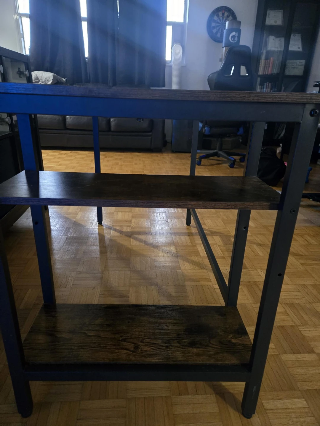 Industrial Style Writing Desk with Shelves - photo 3