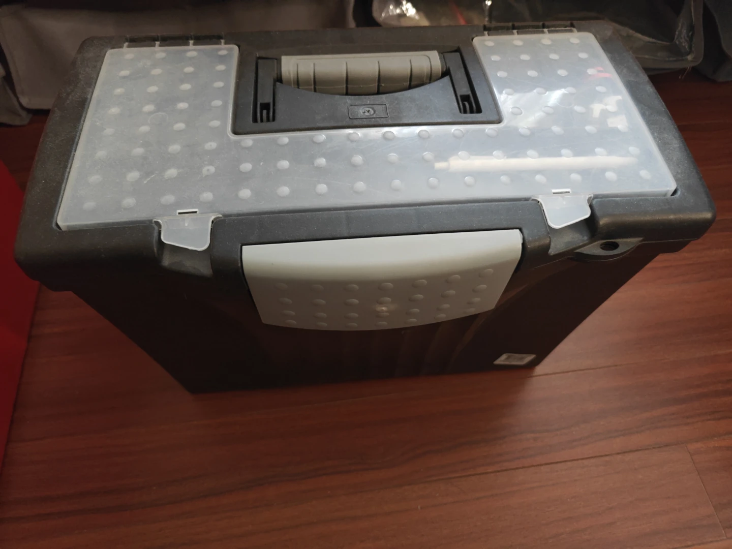 Black and Grey Plastic Tool Box