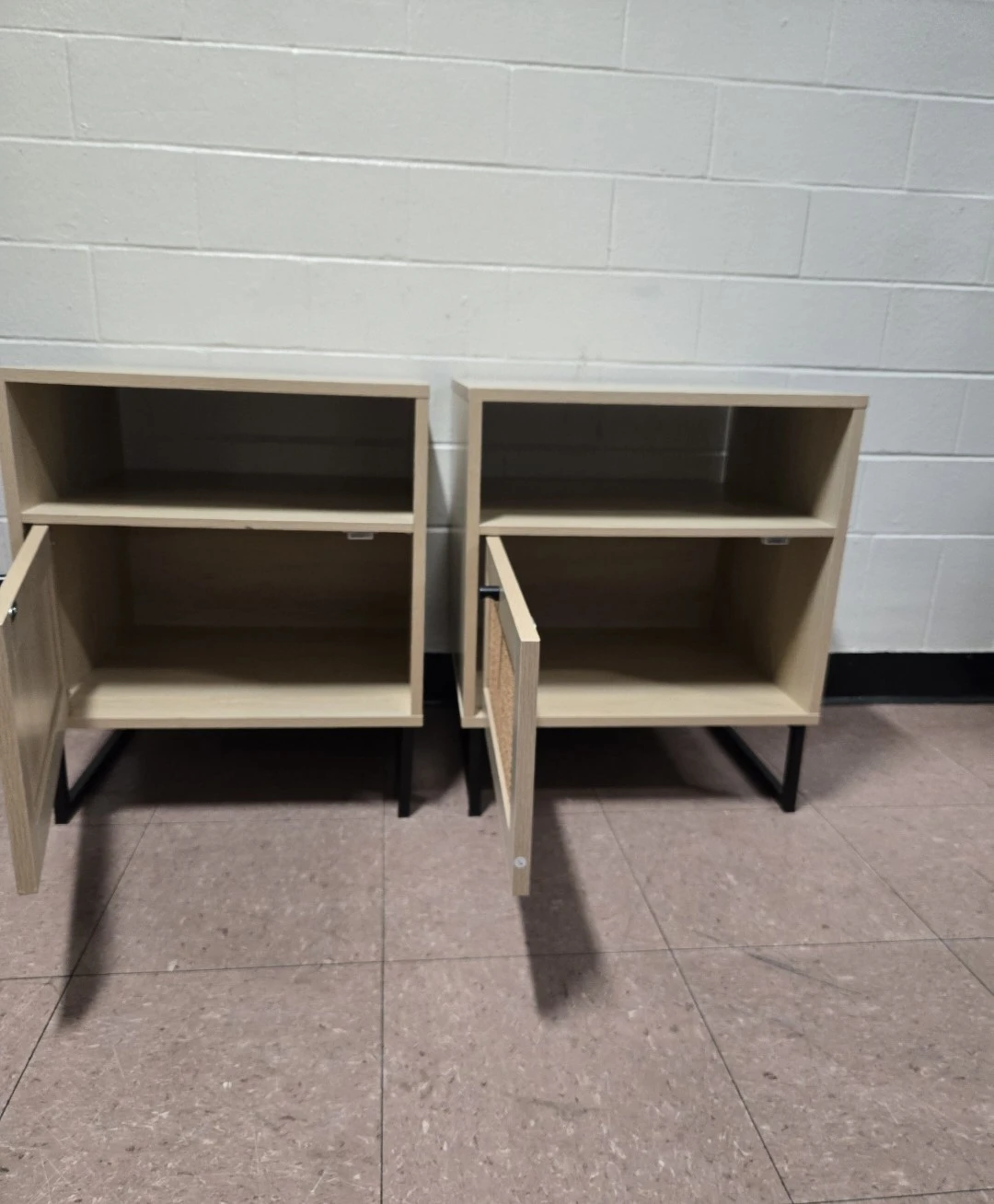Set of 2 Nathan James Mina Oak & Woven Rattan Nightstands - photo 4