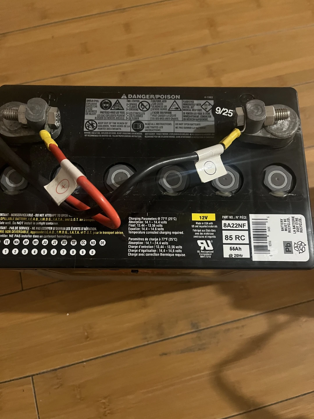 Mk 12v 55ah batteries 4 sale