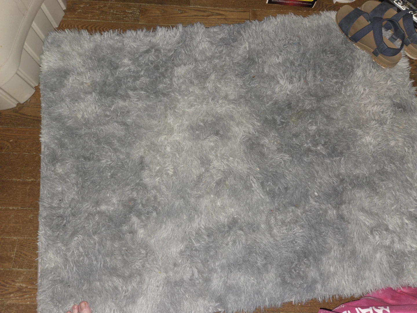 Grey Shag Area Rug🏈
