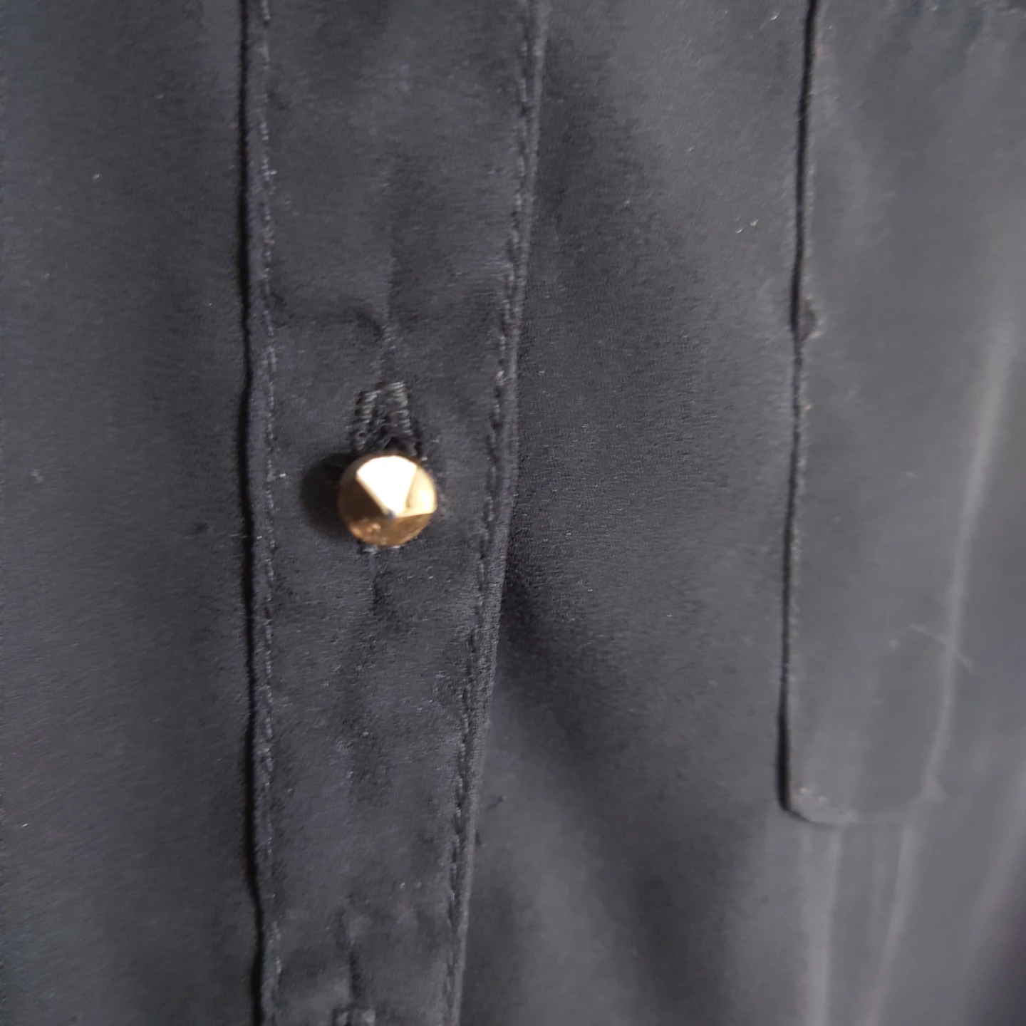 Black Button-Down Blouse - photo 2