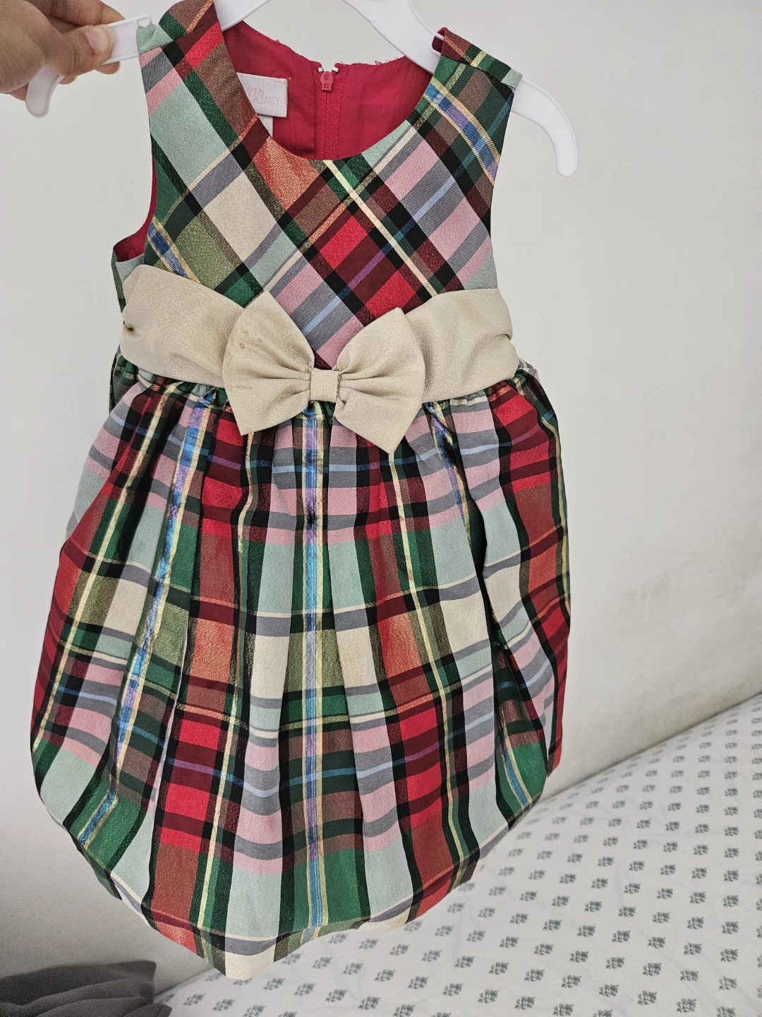 Girls Plaid Holiday Dress and Red Bolero Set - photo 2