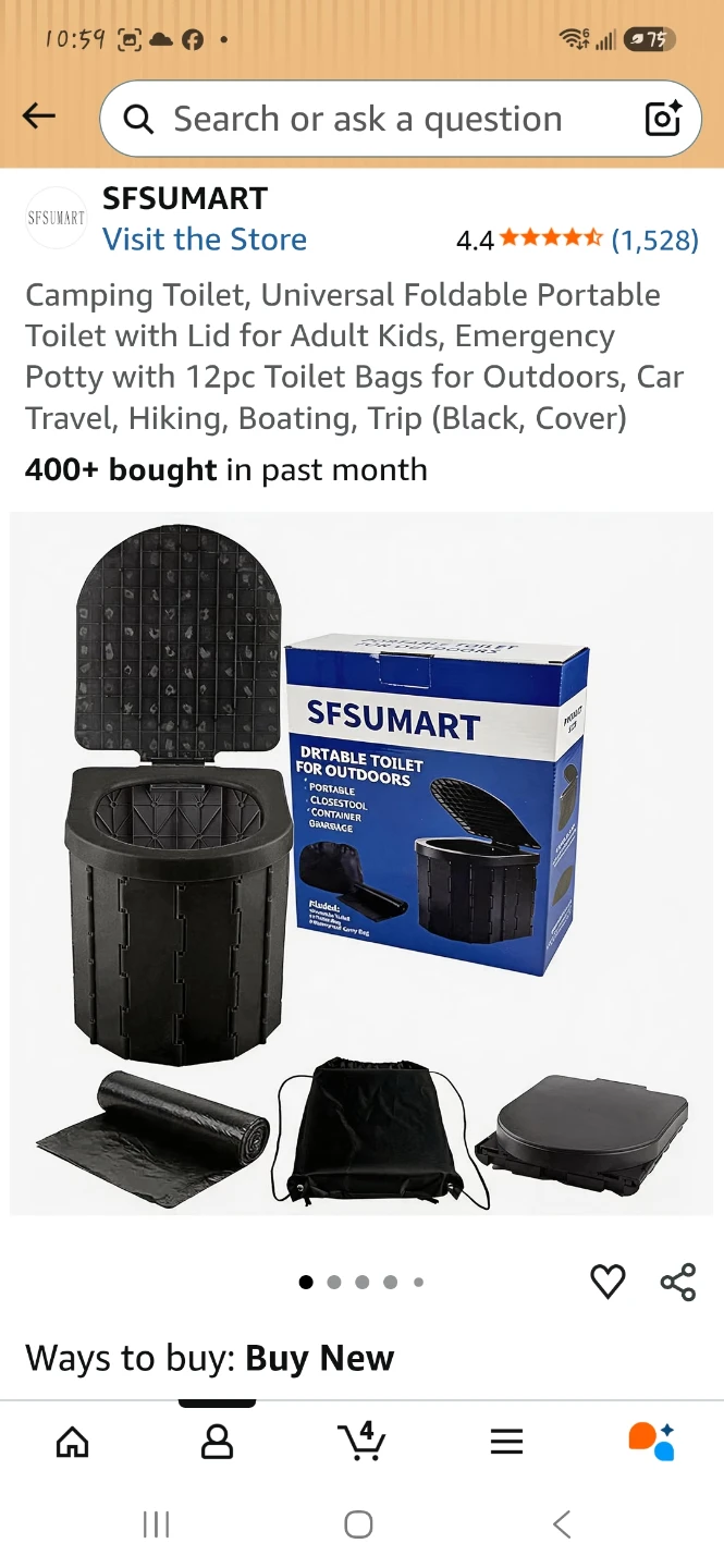 Portable Foldable Camping Toilet