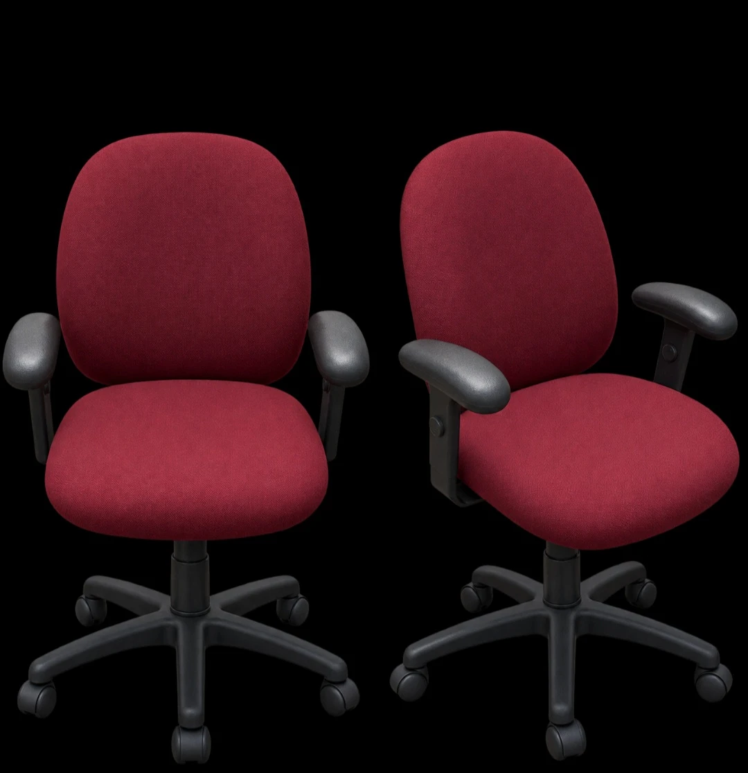 burgundy office chair - photo 2