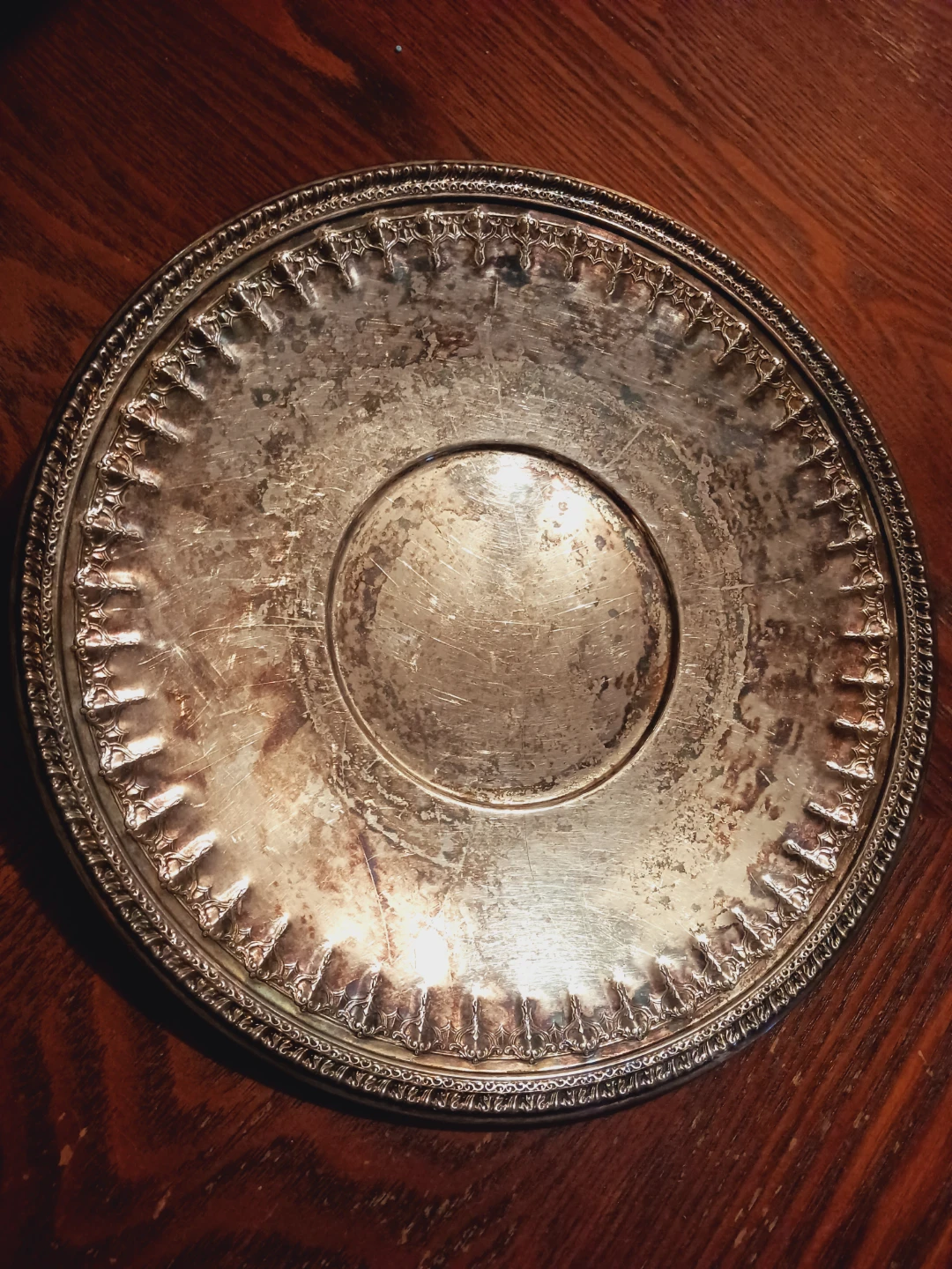 Antique Reed & Barton Ornate Silver-Plated Serving Tray - photo 3