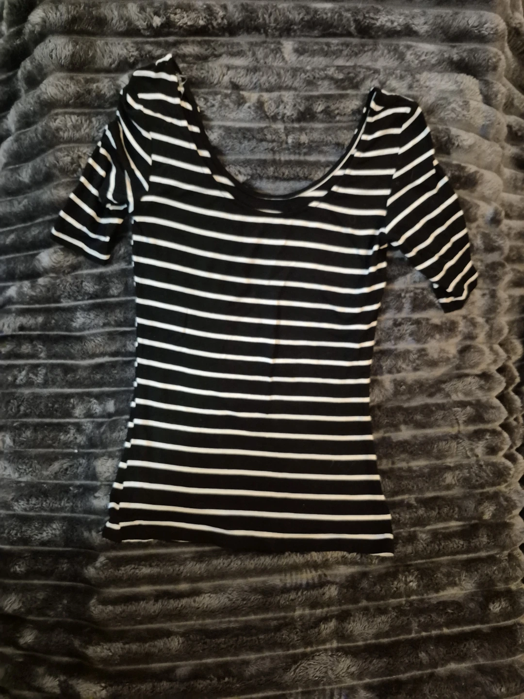 SWS Striped Ballet Neck Top