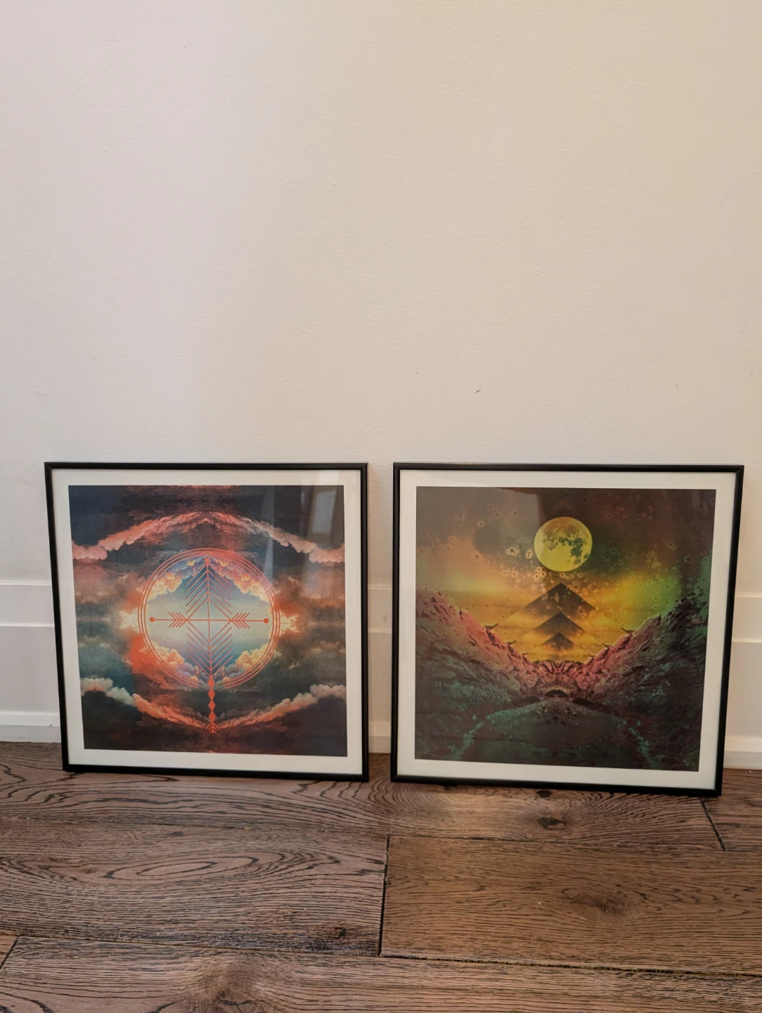 Set of Two Framed Abstract Art Prints
