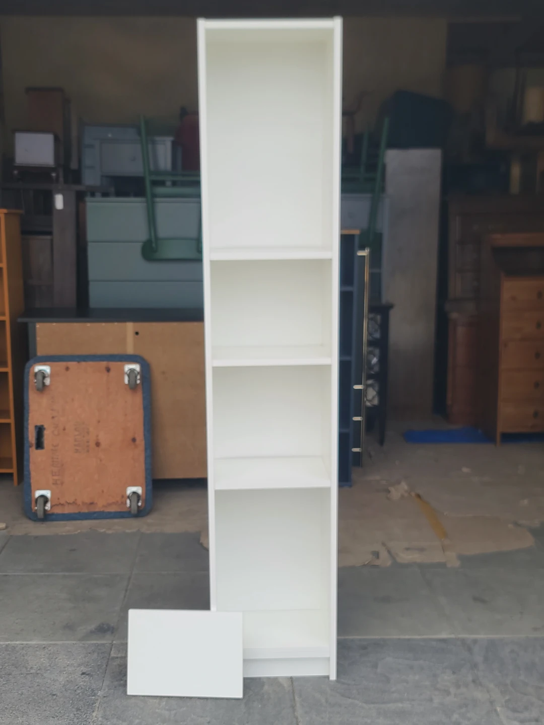 Tall Slim White Shelving Unit - photo 2