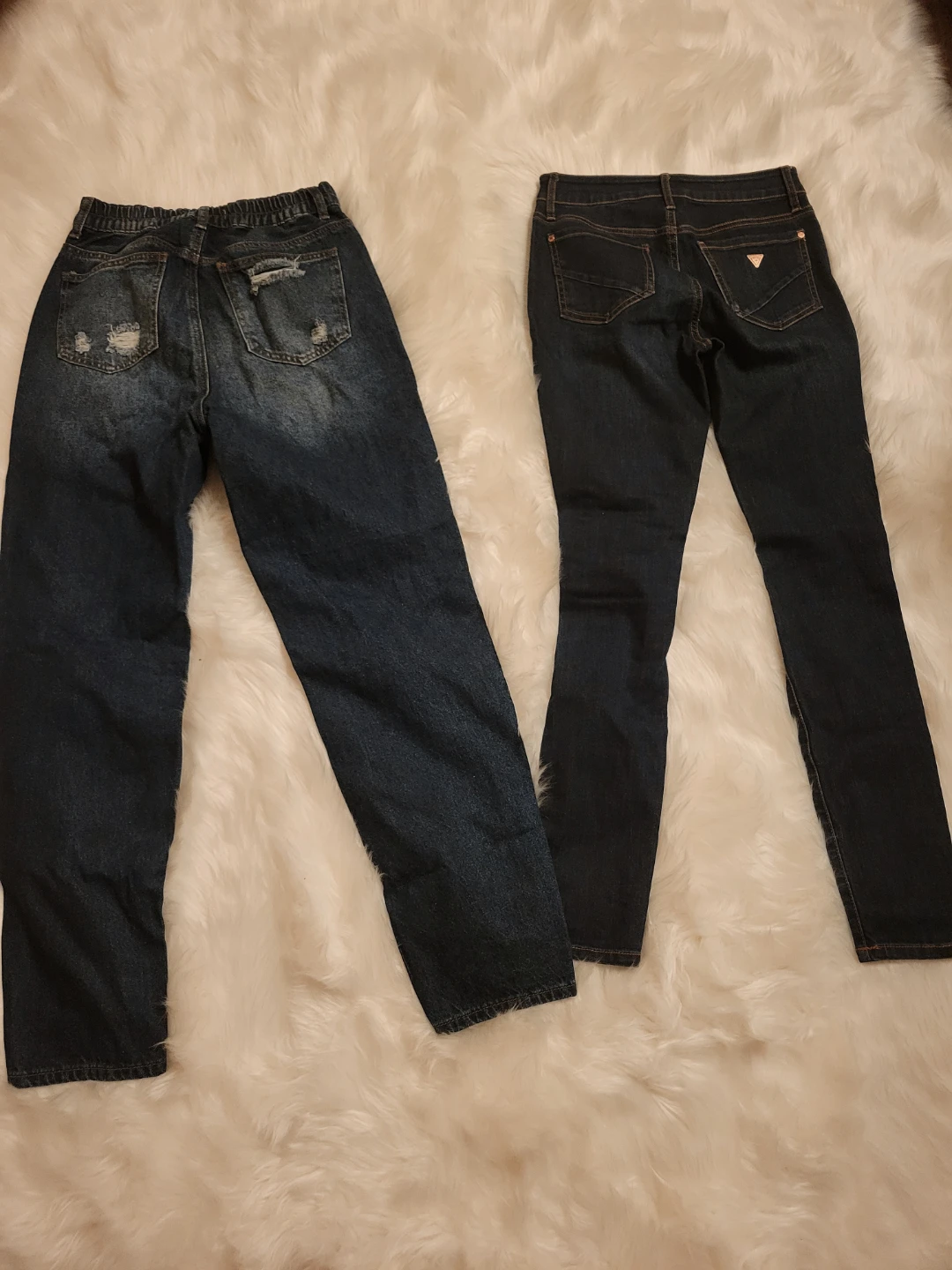 Two pairs of distressed blue jeans - photo 4