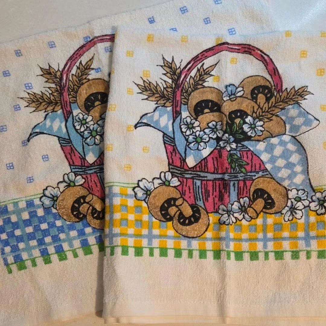 Two Vintage tea towels