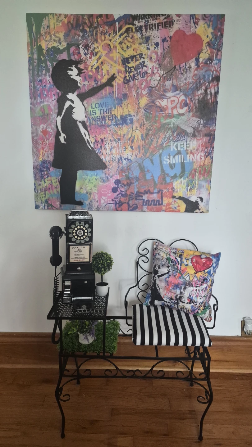 antique telephone bench - photo 5