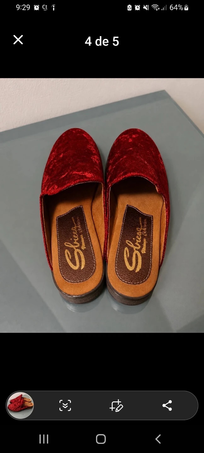Sbicca Vintage Collection Velvet Mules Red - photo 4